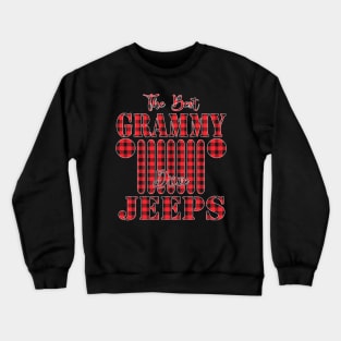 The Best Grammy Drive Jeeps Red Plaid Jeep Matching Pajama Family Buffalo Jeeps Lover Crewneck Sweatshirt